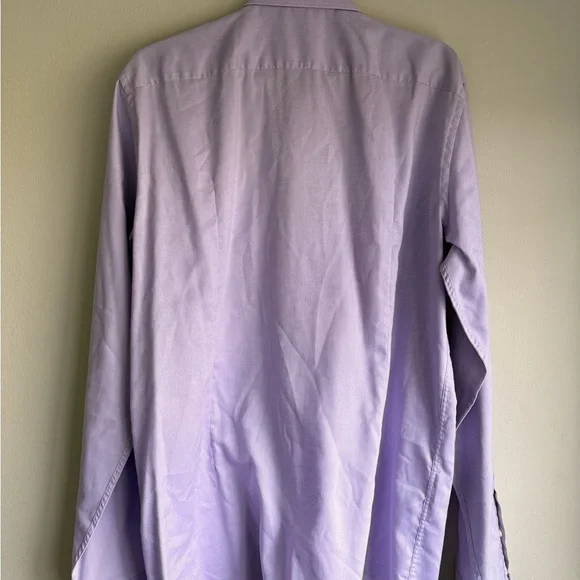 Hugo Boss Sharp Fit Dress Shirt Lavender 16.5 36/37 - Picture 2 of 6